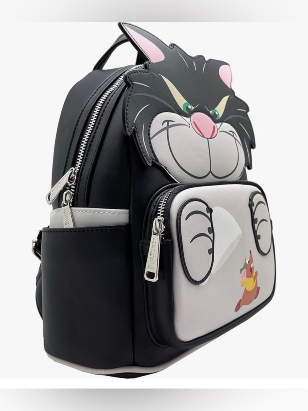 NWT Loungefly LASR X Disney Cinderella Lucifer and Gus Gus mini backpack - Picture 2 of 15